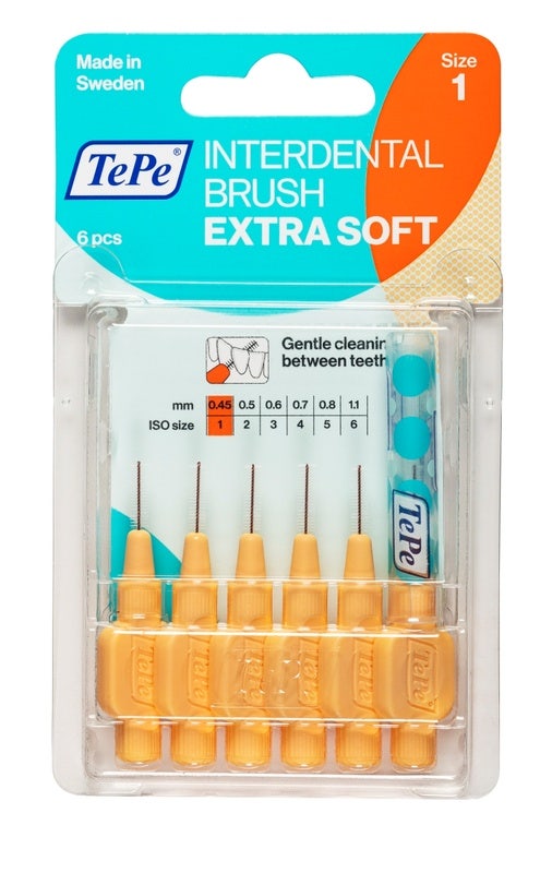 Pincel Tepe ISO 1 Extra Suave Naranja 6 Piezas-1