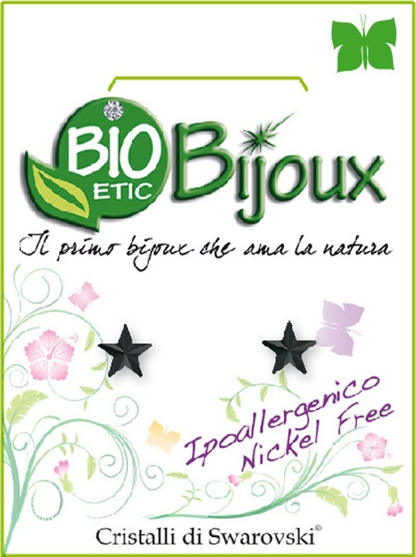 Bio Bijioux Pendiente Estrella 5mm Jet-1