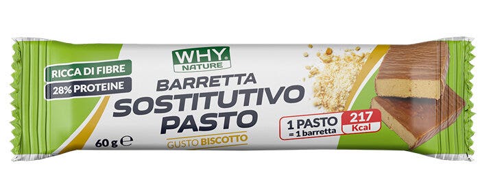 Whynature Barretta Sostitutivo Pasto Gusto Biscotto 60g