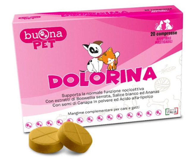 Dolorina Alimento Complementario para Perros y Gatos 20 Comprimidos