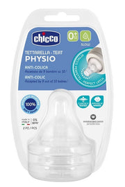 Chicco Teta de silicona Perfect5, 2 unidades, 1 orificio, 0 meses