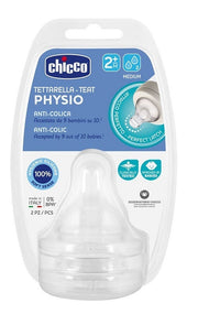 Chicco Teta de silicona Perfect5, 2 piezas, 2 orificios, 2 meses