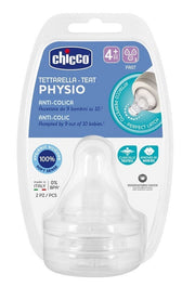 Chicco Teta de silicona Perfect5, 2 unidades, 3 orificios, 4 meses