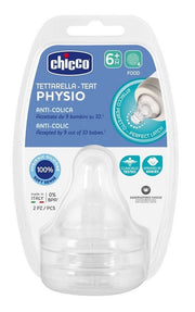 Chicco Teta de silicona Perfect5, 2 unidades, 6M+