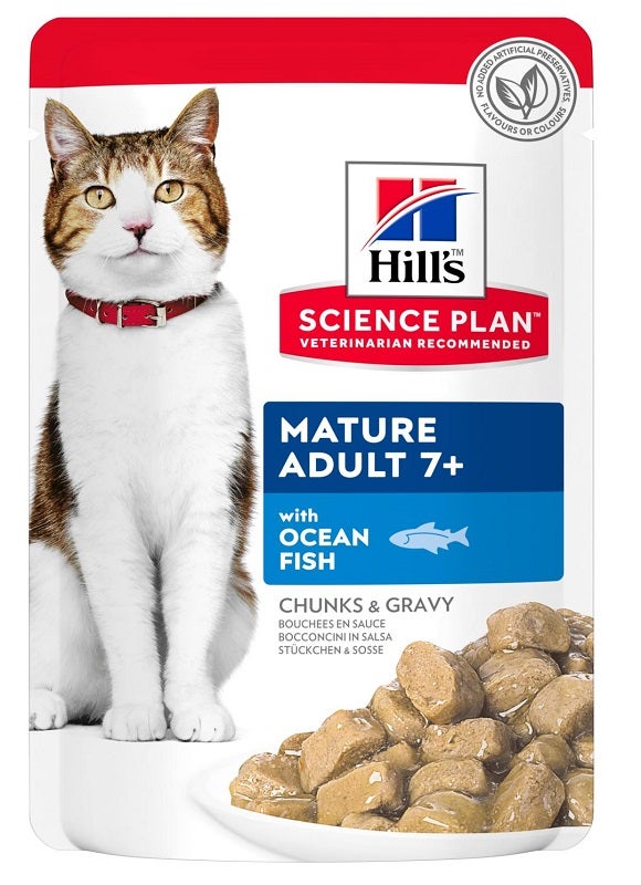Hill's Science Plan Cat Adult Adult 7+ Con Ocean Fish Sachet 85gr-1