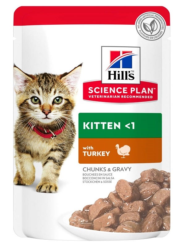 Hill's Science Plan Kitten Chunks Pavo Para Gatos Cachorros Sobre 85g-1