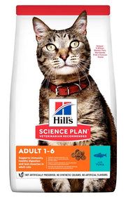 Hill's Science Plan Adult 1-6 años, pienso de atún para gatos, bolsa de 1,5 kg