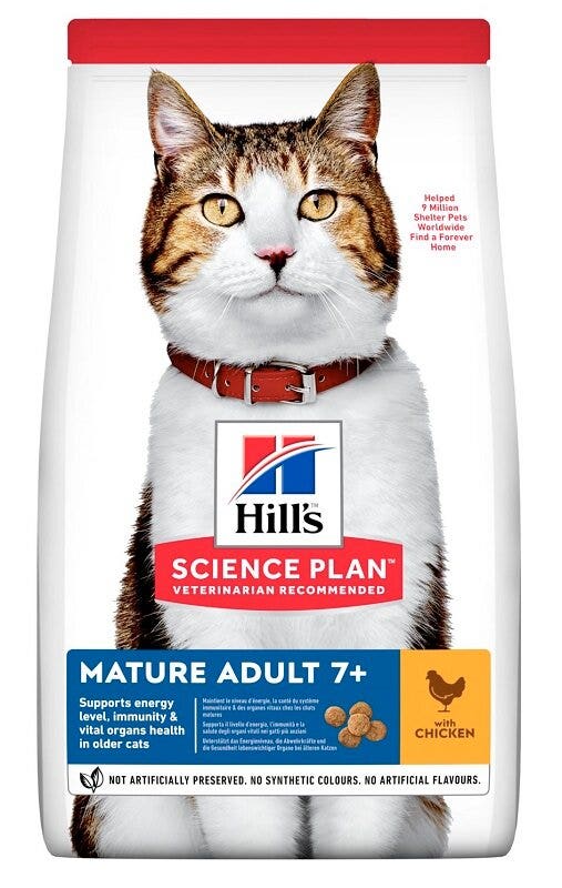 Hill's Science Plan Mature Adult 7+ Pollo Comida seca para gatos 7 kg