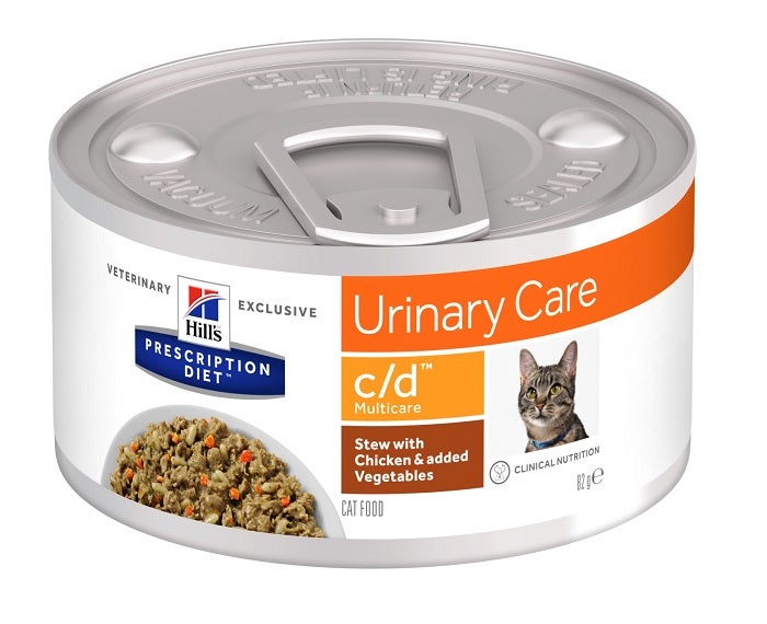 Hill's Prescription Diet C/D Multicare Guiso De Pollo Verduras Gatos Lata 82g-1