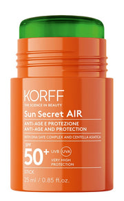 Korff Sun Secret Air Stick Protector Solar Facial Antiedad 25 ml SPF50+