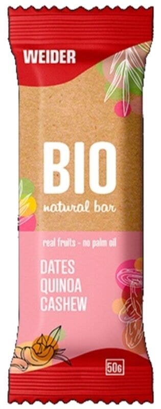 Weider Bio Barrita Natural Quinoa y Anacardos 50g-1