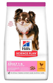 Hill's Science Plan Light Small & Mini Adult con pollo, pienso seco para perros, 1,5 kg