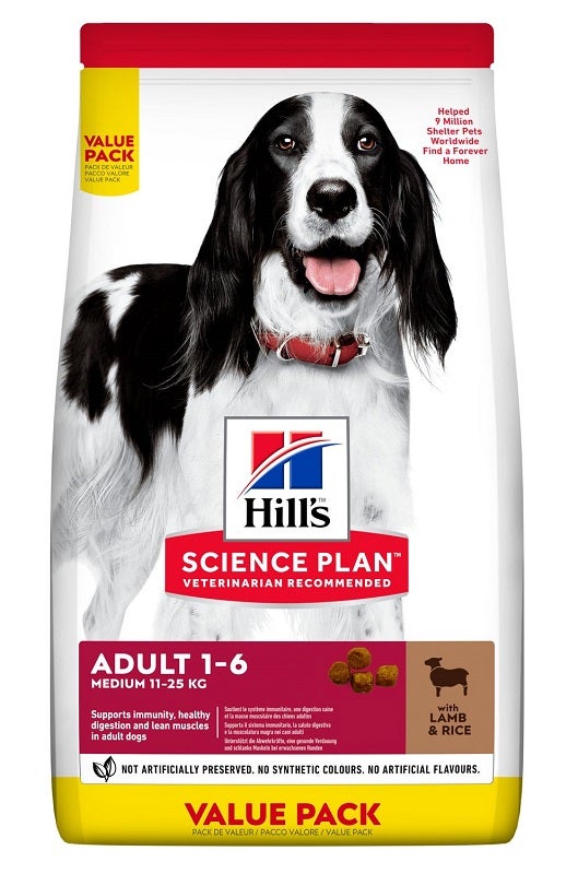 Hill's Science Plan Adult 1-6 Medium Cordero y Arroz 2,5 kg