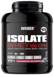 Weider Isolate Whey 100CFM Sabor Helado de Fresa 908 g