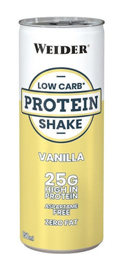 Weider Batido de proteína de leche bajo en carbohidratos, vainilla, 250 ml