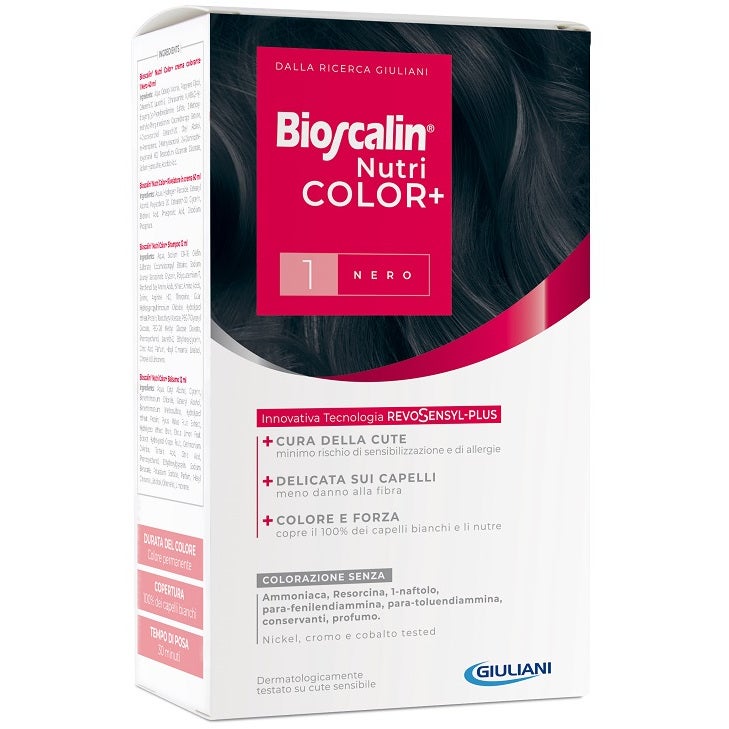 Bioscalin Nutricolor Plus Tinte permanente para el cabello 1 Negro