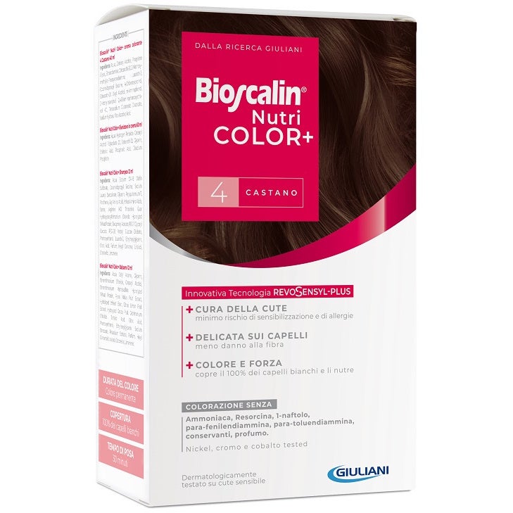 Bioscalin Nutricolor Plus Tinte permanente para el cabello 4 Castaño
