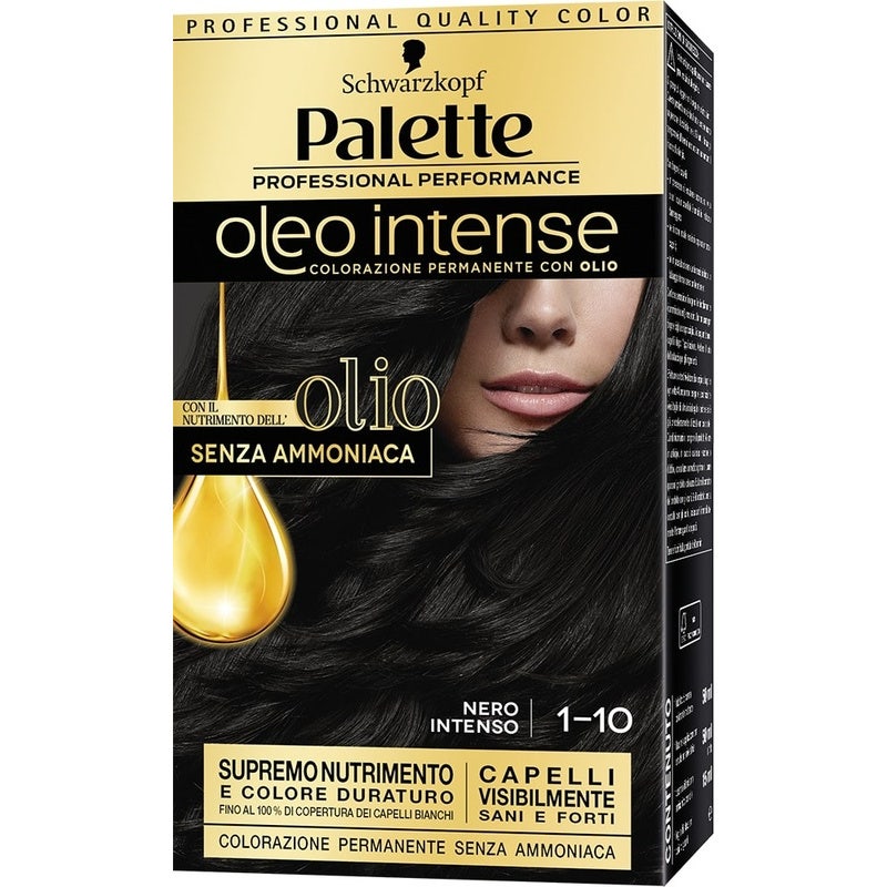 Schwarzkopf Palette Oleo Intense Colorazione Permanente 1-10 Nero Intenso 173g