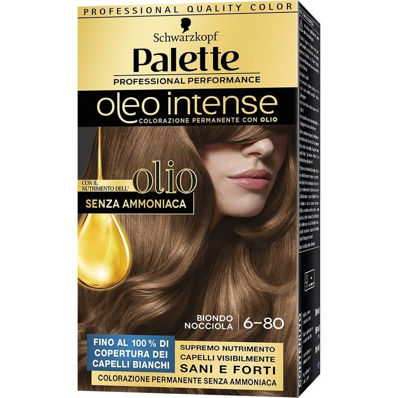 Schwarzkopf Palette Oleo Intense Colorazione Permanente 6-80 Biondo Nocciola 173g