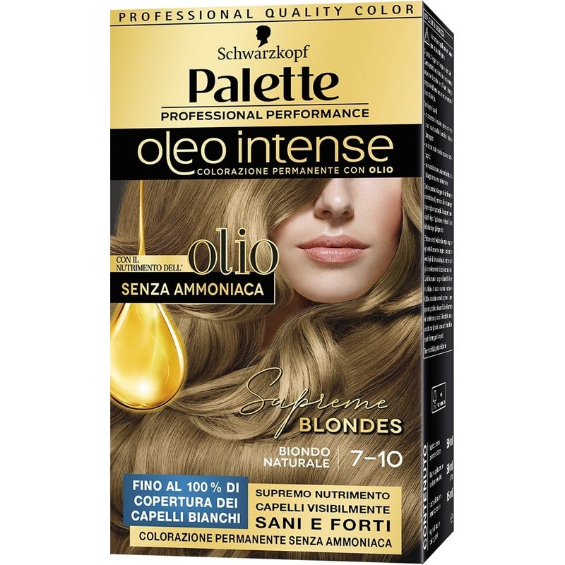 Schwarzkopf Palette Oleo Intense Colorazione Permanente 7-10 Biondo Naturale 173g