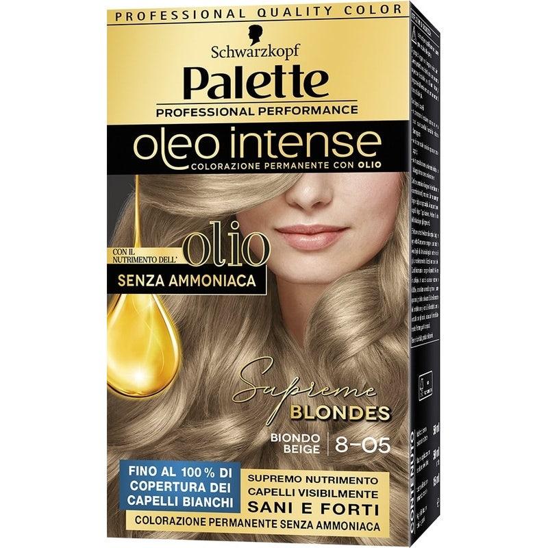 Schwarzkopf Palette Oleo Intense Colorazione Permanente 8-05 Biondo Beige 173g