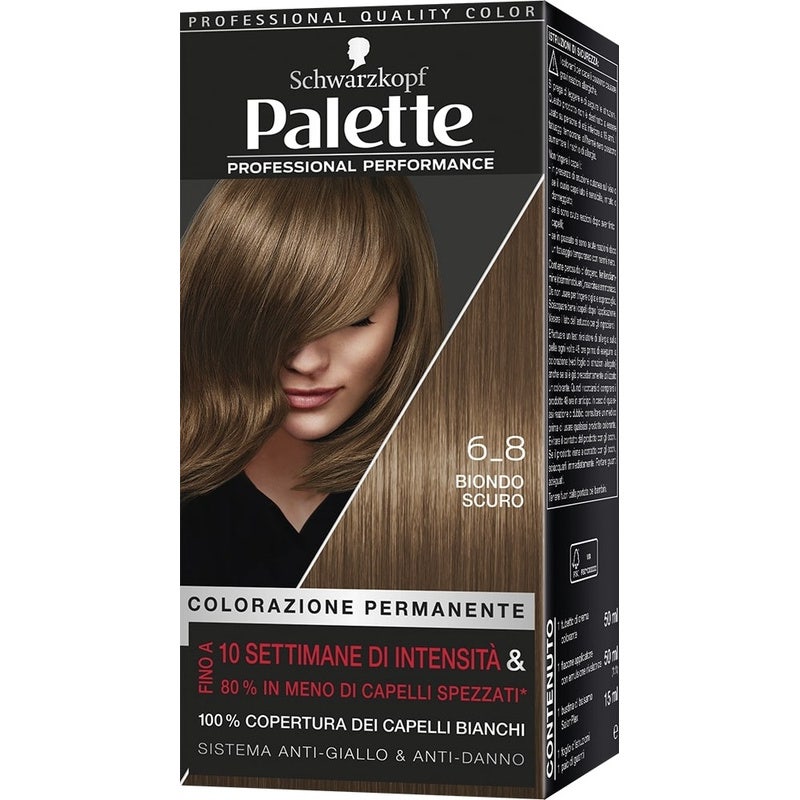 Schwarzkopf Palette Professional Performance Colorazione Permanente 6-8 Biondo Scuro 170g