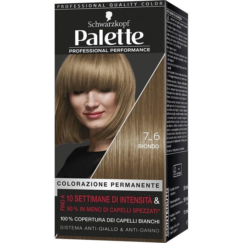Schwarzkopf Palette Professional Performance Colorazione Permanente 7-6 Biondo 170g