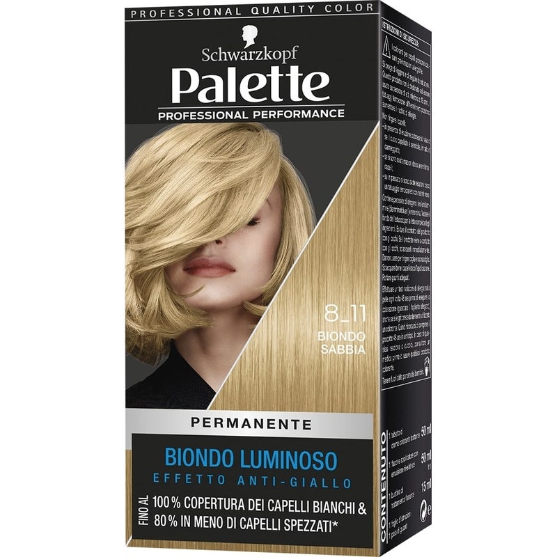 Schwarzkopf Palette Professional Performance Colorazione Permanente 8-11 Biondo Sabbia 170g