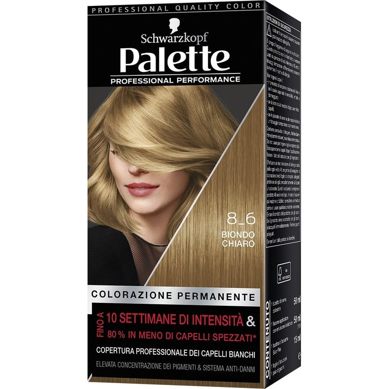 Schwarzkopf Palette Professional Performance Colorazione Permanente 8-6 Biondo Chiaro 170g