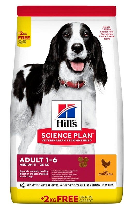 Hill's Science Plan Medium Adult 1-6 Con Pollo Alimento Seco Para Perros 12kg-2