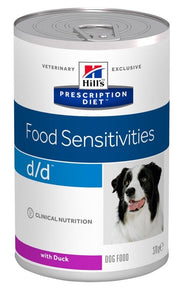 Hill's Prescription Diet D/D Food Sensitivities Chunks Pato Para Perro 370g Lata-1