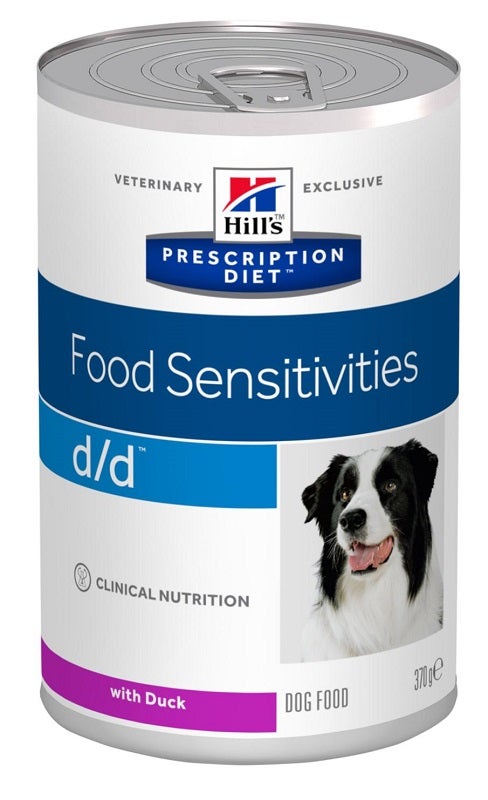 Hill's Prescription Diet D/D Food Sensitivities Chunks Pato Para Perro 370g Lata-1