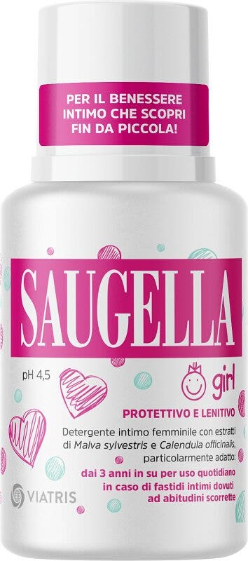 Saugella Girl Limpiador Íntimo Protector y Calmante 100ml-2