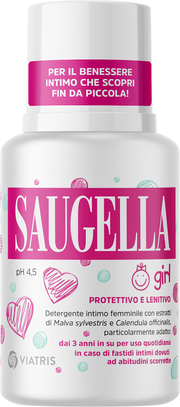Saugella Girl Limpiador Íntimo Protector y Calmante 100ml-1