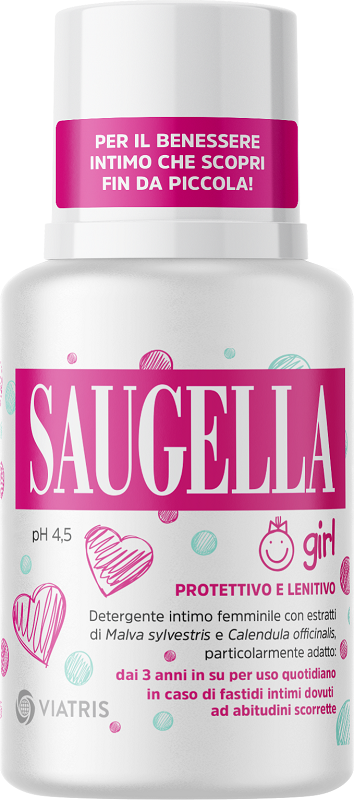 Saugella Girl Limpiador Íntimo Protector y Calmante 100ml-1