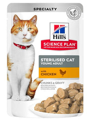 Hill's Science Plan Sterilized Cat Pollo En Trozos Jóvenes Y Adultos Para Gatos Sobre 85g-1