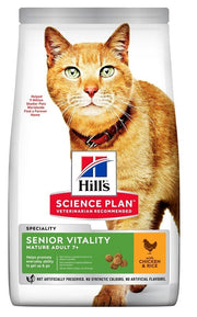 Hill's Science Plan Senior Vitality Adult 7+ Crocchette Per Gatti Con Pollo E Riso 300g
