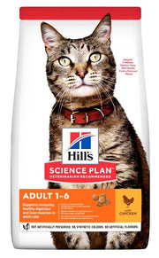 Hill's Science Plan Croquetas con pollo para gatos adultos, bolsa de 1,5 kg