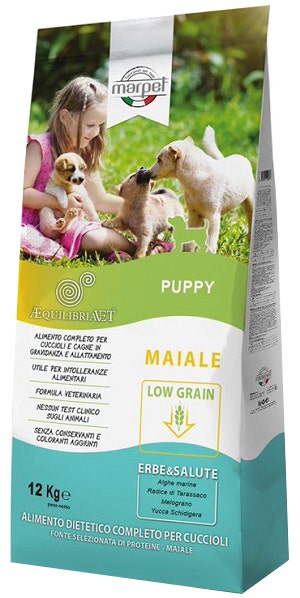 Marpet Aequilibriavet Low Grain Cerdo, pienso seco para cachorros, saco de 12 kg