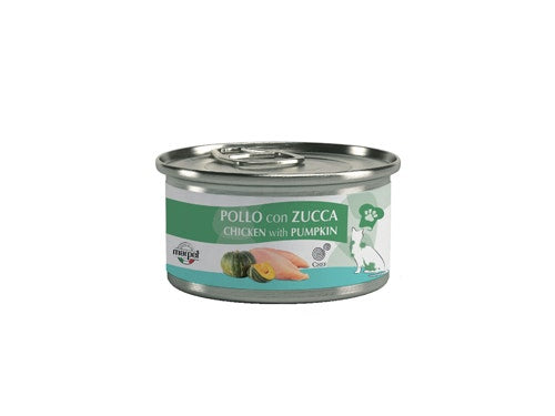 Marpet Chef Pollo con calabaza, comida húmeda para gatos adultos, lata de 80 g