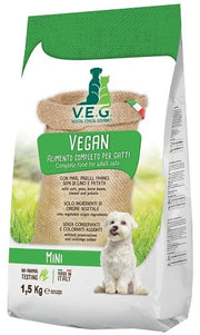 Marpet Vegan Dog Comida seca para perros de tamaño mini, saco de 1,5 kg