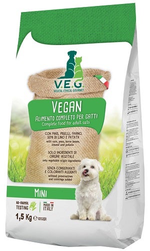 Marpet Vegan Dog Comida seca para perros de tamaño mini, saco de 1,5 kg