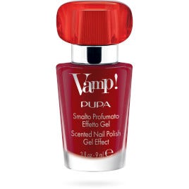 Pupa Vamp! Esmalte perfumado con efecto gel 204 Passionate Red 9 ml