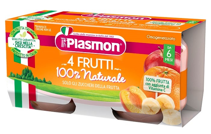 Plasmon Papilla 4 Frutas 2x80g 6 Meses+-1