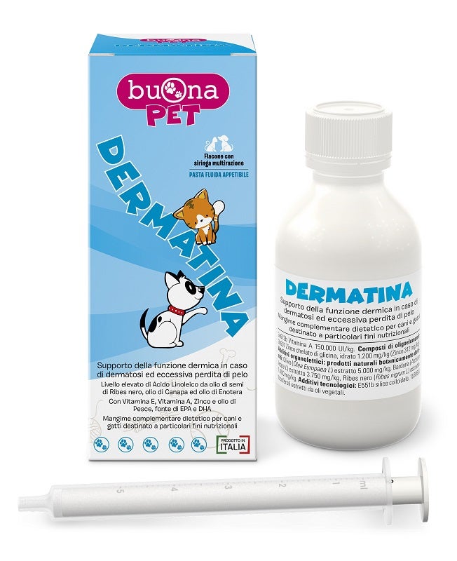 Buona Pet Dermatina Alimento Complementario para Perros/Gatos 90 g