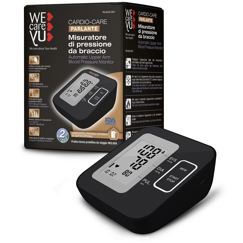 Wecareyu Cardio-Care Tensiómetro de brazo con voz
