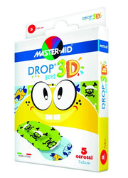 Master Aid Drop3D Boys Parches 5 Piezas 7x5cm-1