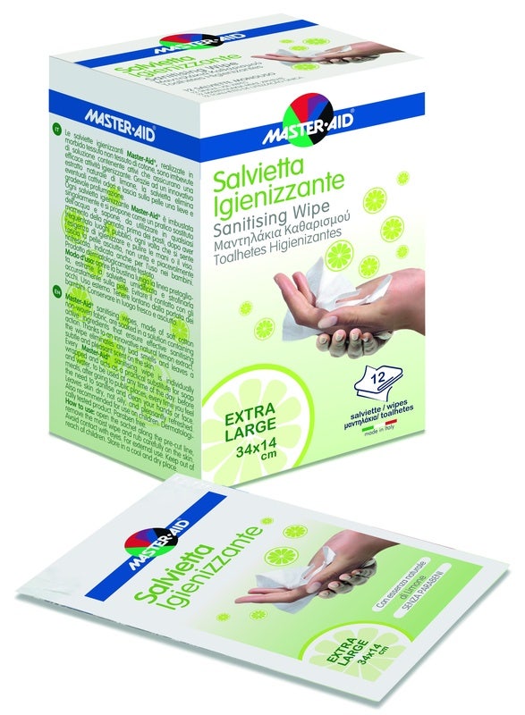 Master Aid Salvietta Igienizzante Extra Large 12 Pezzi