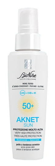 Bionike Aknet Sun SPF50+ 50ml - Protezione Solare Viso