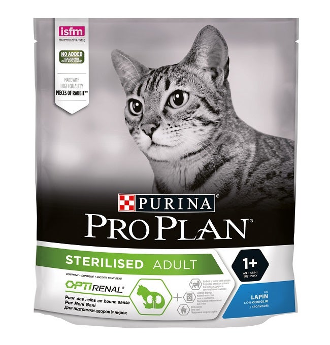 Purina Pro Plan Alimento Seco Gato Esterilizado Conejo Bolsa 400g-1